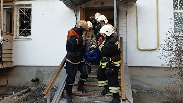 Последствия хлопка газа на первом этаже в жилом доме, Курск. 7 января 2020